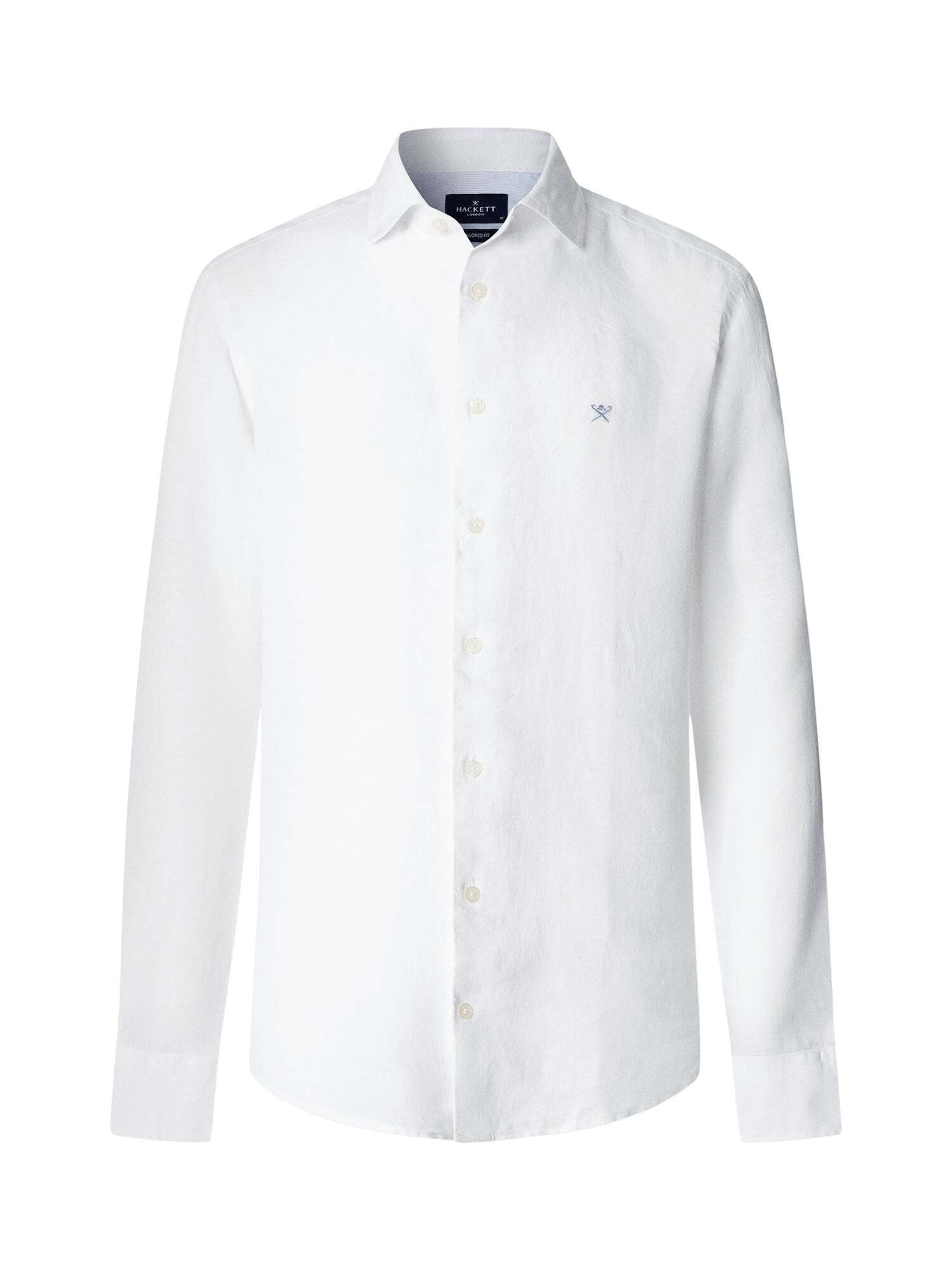 Hackett London Button Up Shirt in White: front
