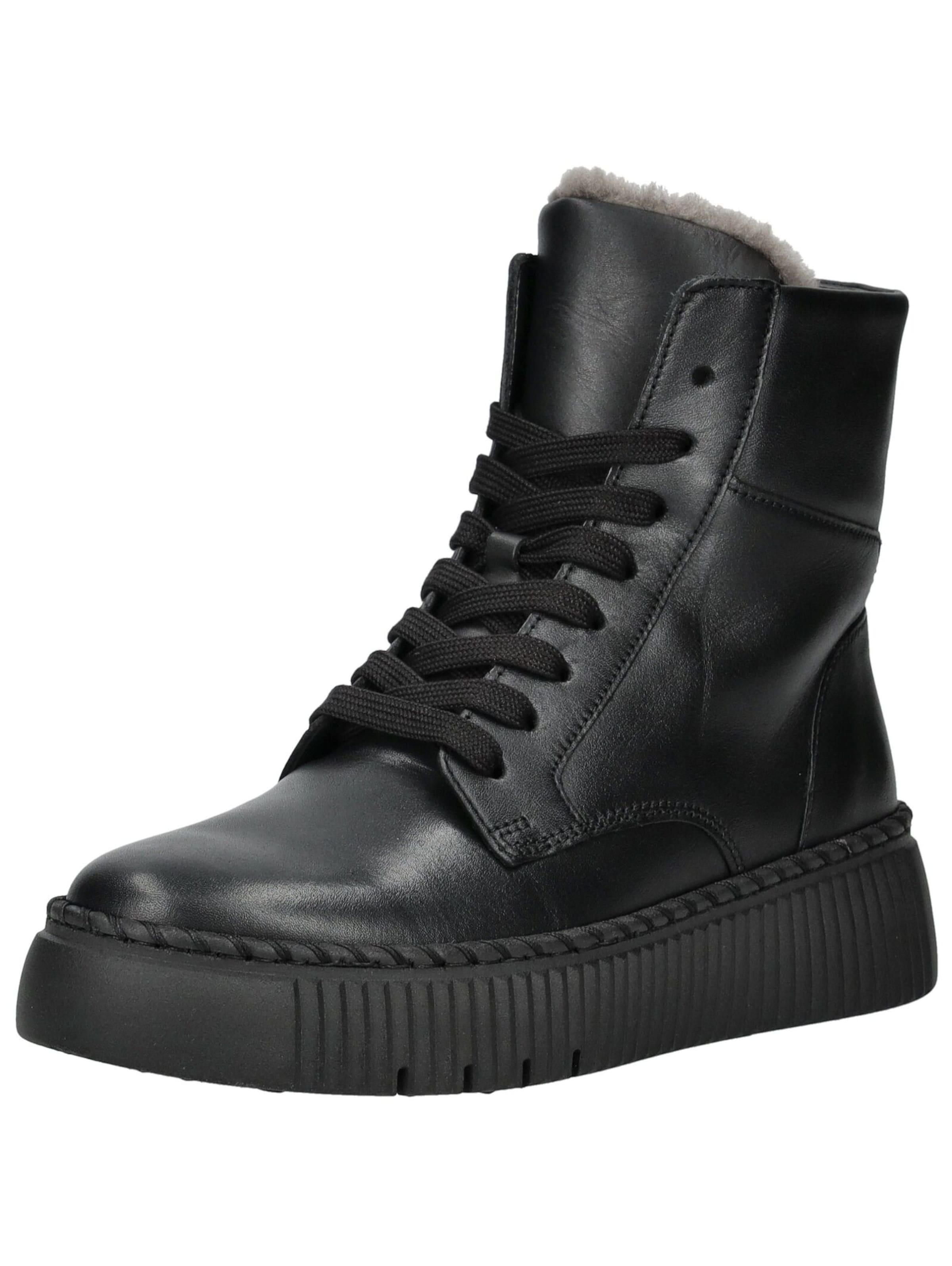 GABOR Lace-up boot in Black: front