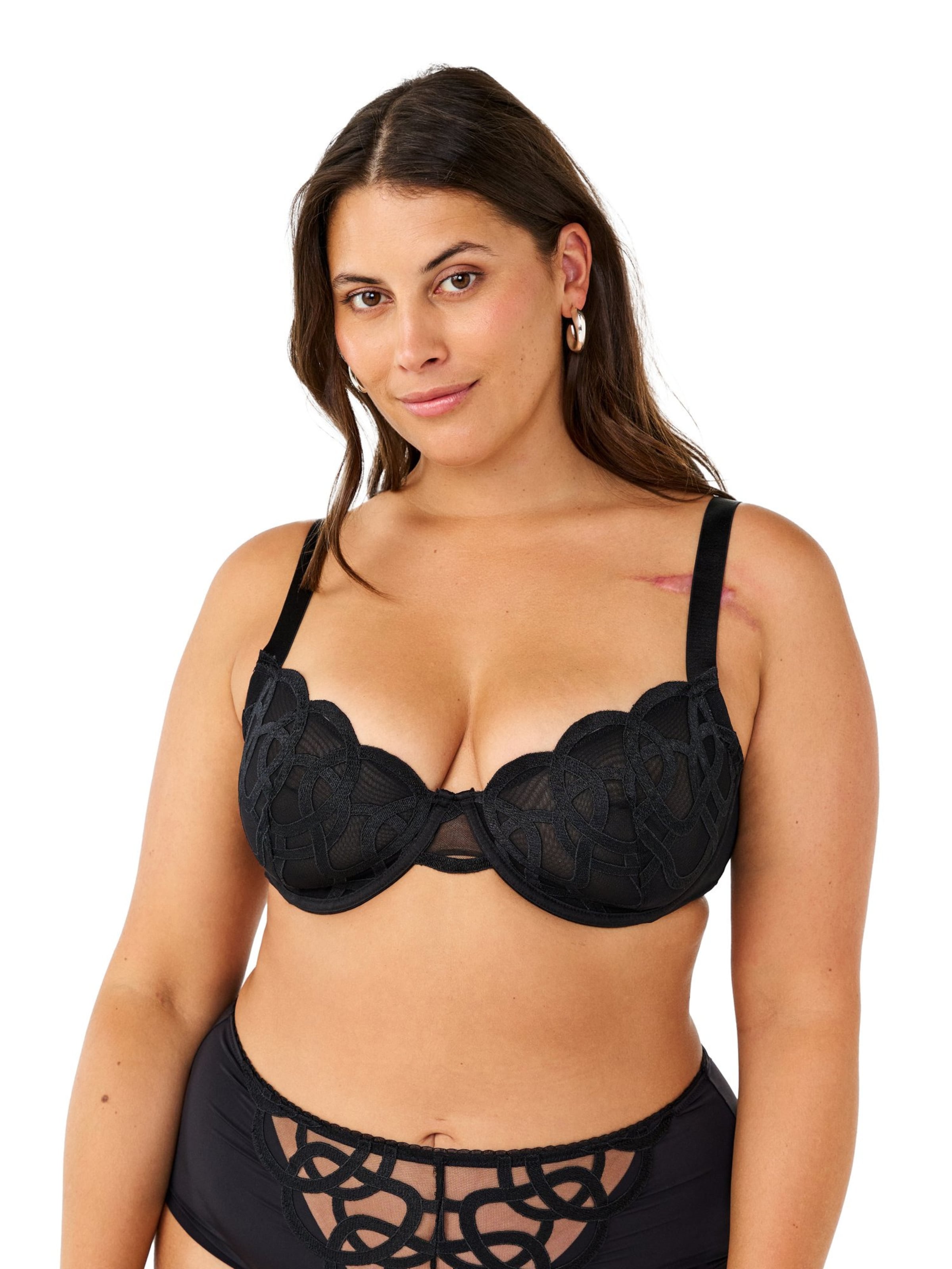 Devoted by Zizzi Bustier BH 'Lblanka' in Schwarz: Vorderseite