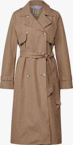 STREET ONE Between-Seasons Coat in Brown: front