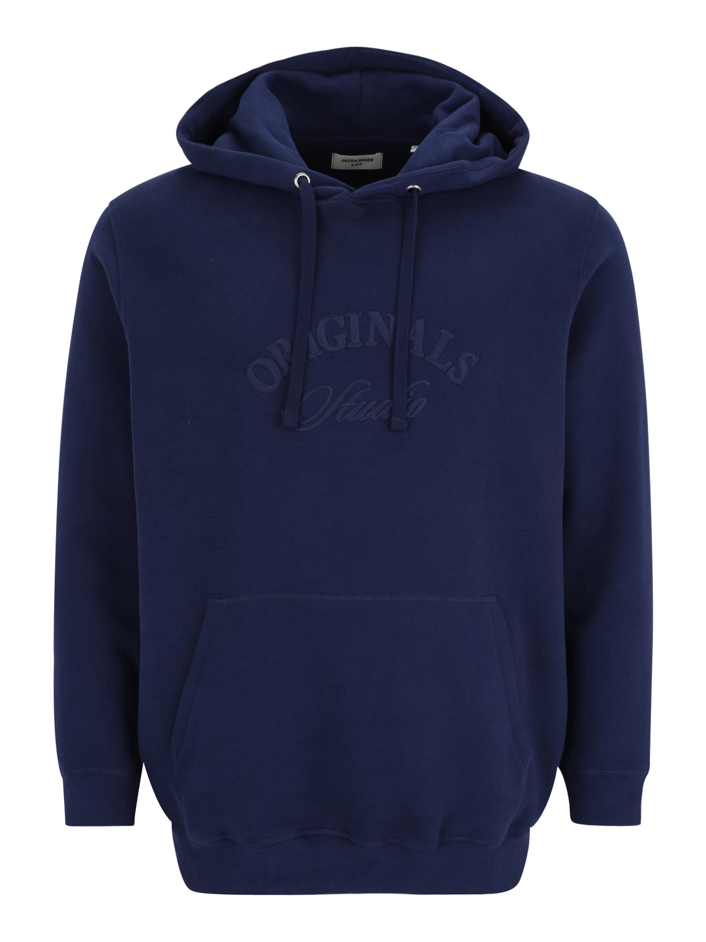 Jack & Jones Plus Μπλούζα φούτερ 'JORBLEECKER' σε μπλε: μπροστά