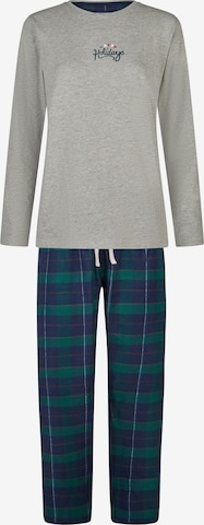 Happy Shorts Pyjama 'Christmas Giftbox' in Grijs: voorkant