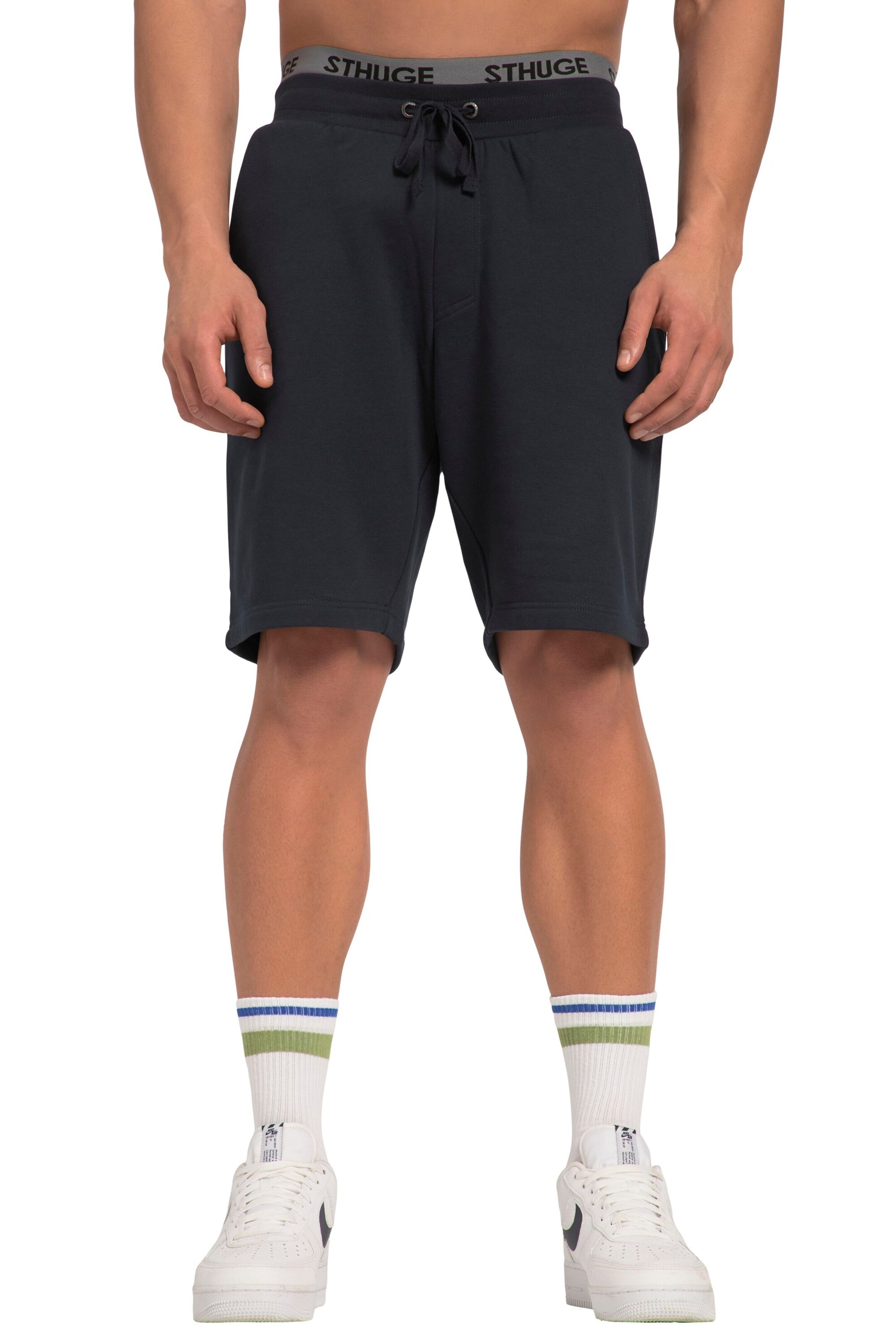 STHUGE Regular Workout Pants in Blue: front