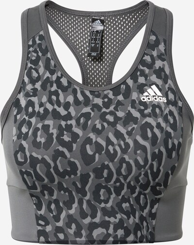 ADIDAS PERFORMANCE Sport-BH in grau / hellgrau / schwarz, Produktansicht