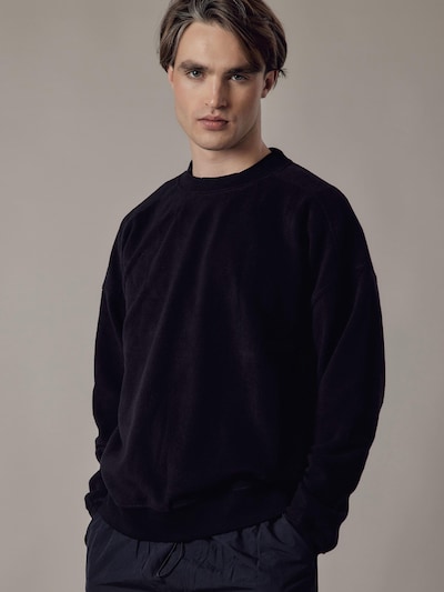 OWN Off With Nature Sweatshirt 'Pile Girocollo' in Black, Item view