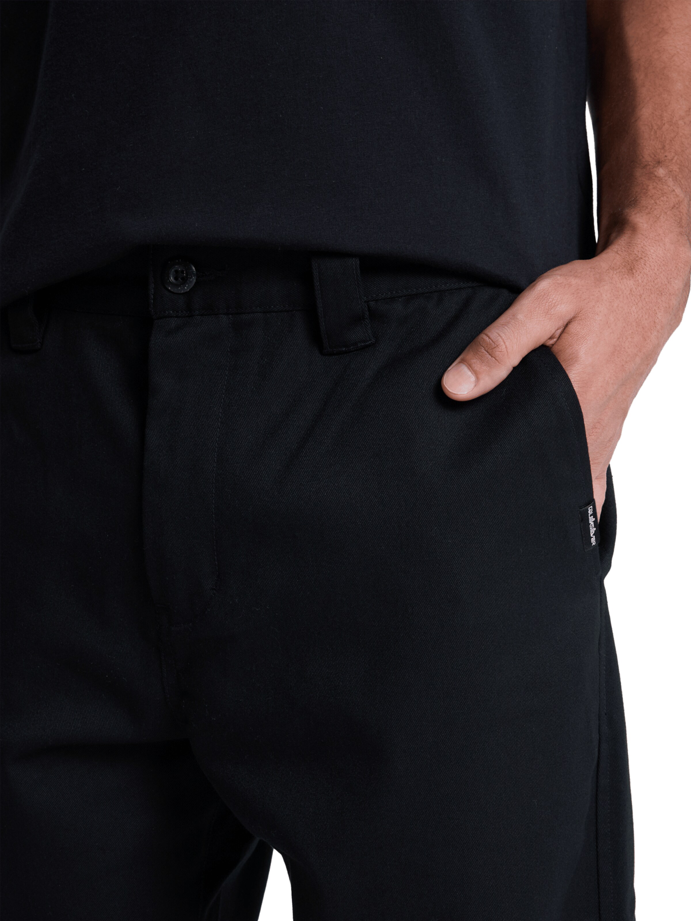 QUIKSILVER Regular Pants ' Everyday Union' in Black