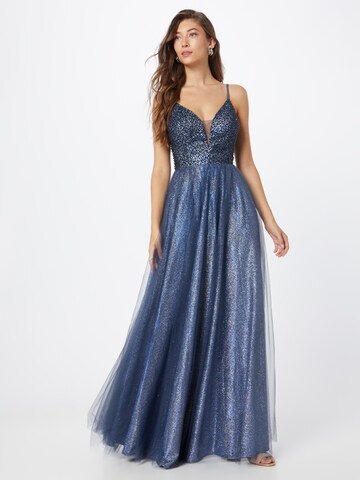 mascara Evening Dress in Blue