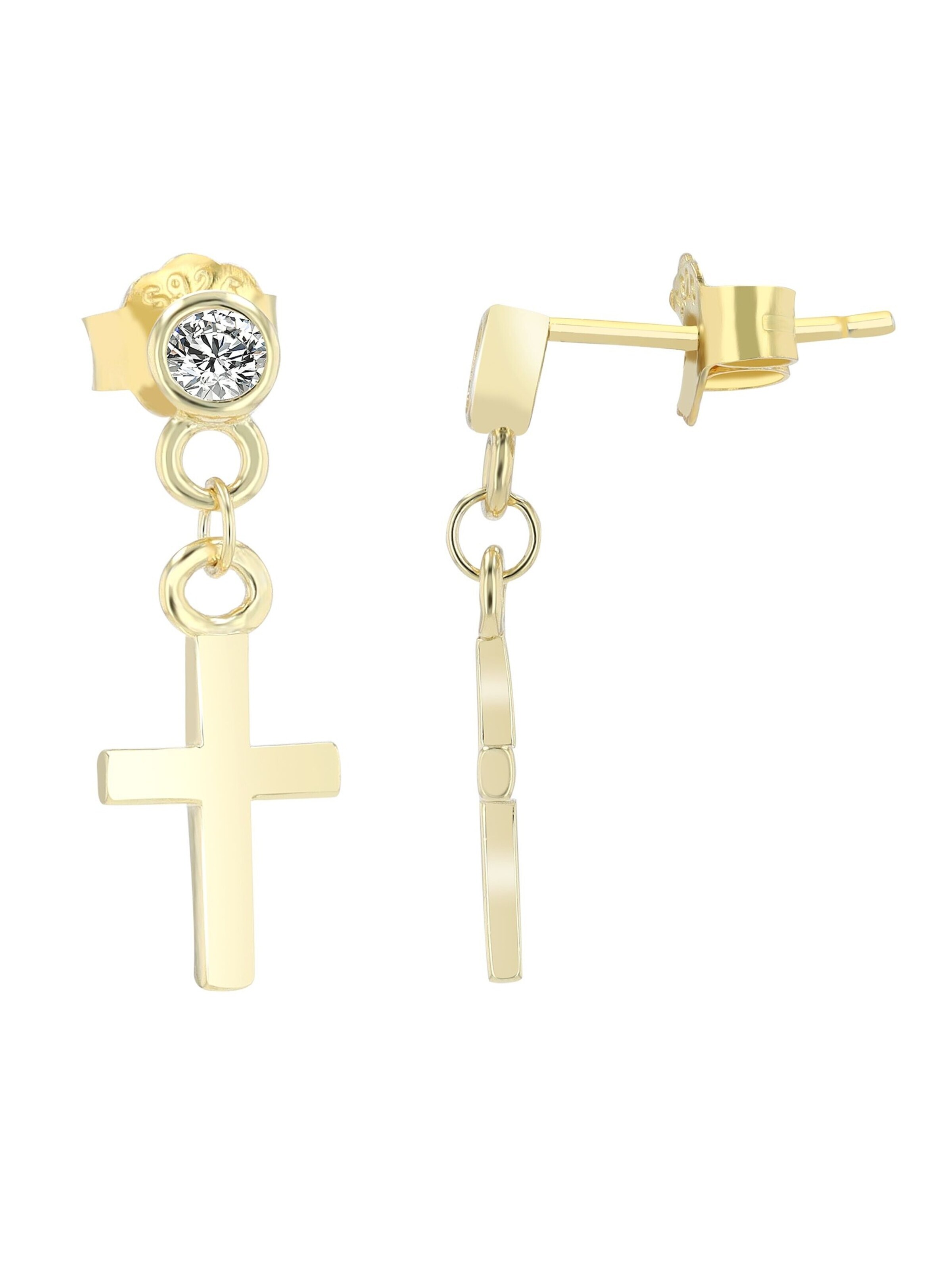 Akzent Earrings '"Christmar" aus 925 Sterlingsilber, rhodiniert, langlebig' in Gold