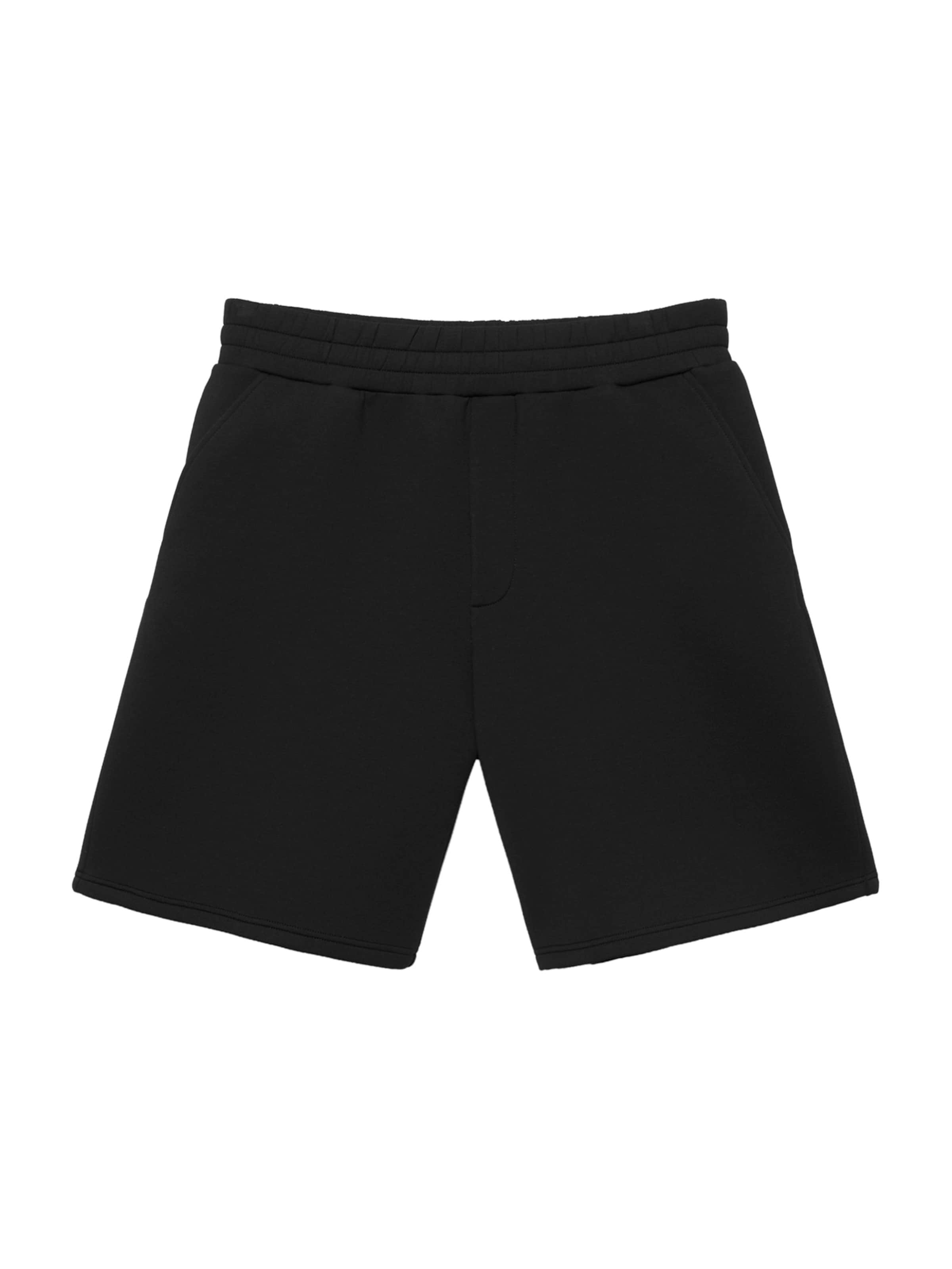 Pull&BearHlače - crna boja: prednji dio