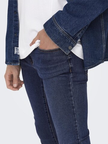Skinny Jean 'ONSWarp' Only & Sons en bleu