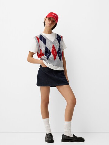 Bershka Strickweste in Grau
