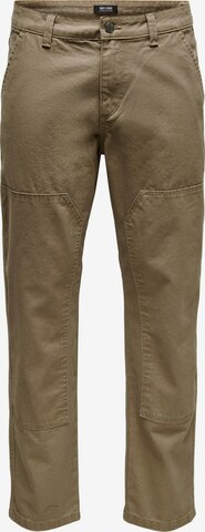 Regular Pantalon 'LUDVIG' Only & Sons en marron : devant
