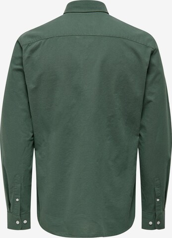 Only & Sons Slim fit Overhemd 'Alvaro' in Groen