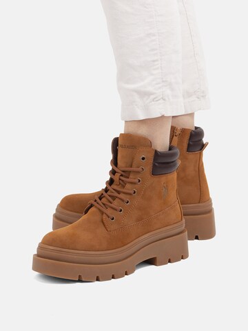 Stivaletto stringato di U.S. POLO ASSN. in marrone: frontale