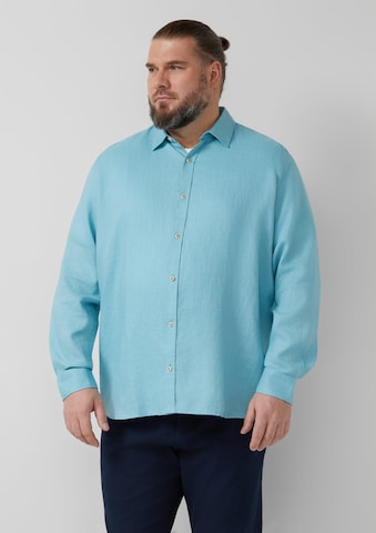s.Oliver Regular fit Overhemd in Blauw: voorkant