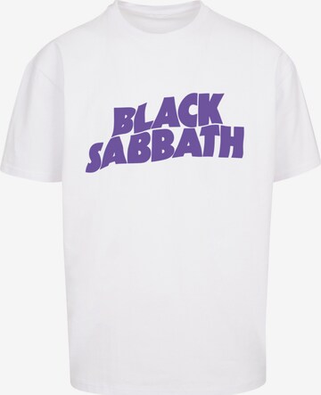 F4NT4STIC Shirt 'Black Sabbath' in Wit: voorkant