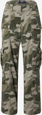 Loosefit Pantalon cargo HOLLISTER en vert : devant