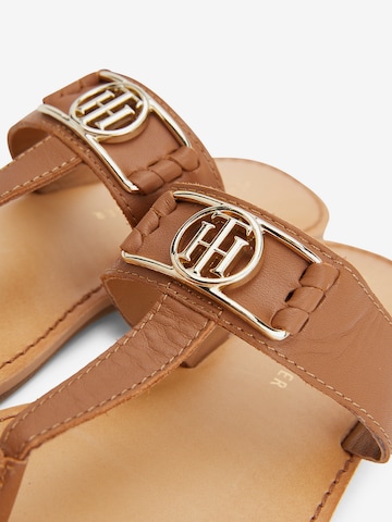 TOMMY HILFIGER T-Bar Sandals in Brown