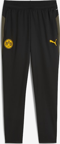 Coupe slim Pantalon de sport 'Borussia Dortmund' PUMA en noir : devant