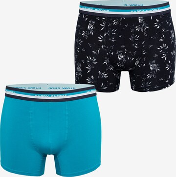 Happy Shorts Boxershorts 'Retro Hawaii' in Blau: predná strana