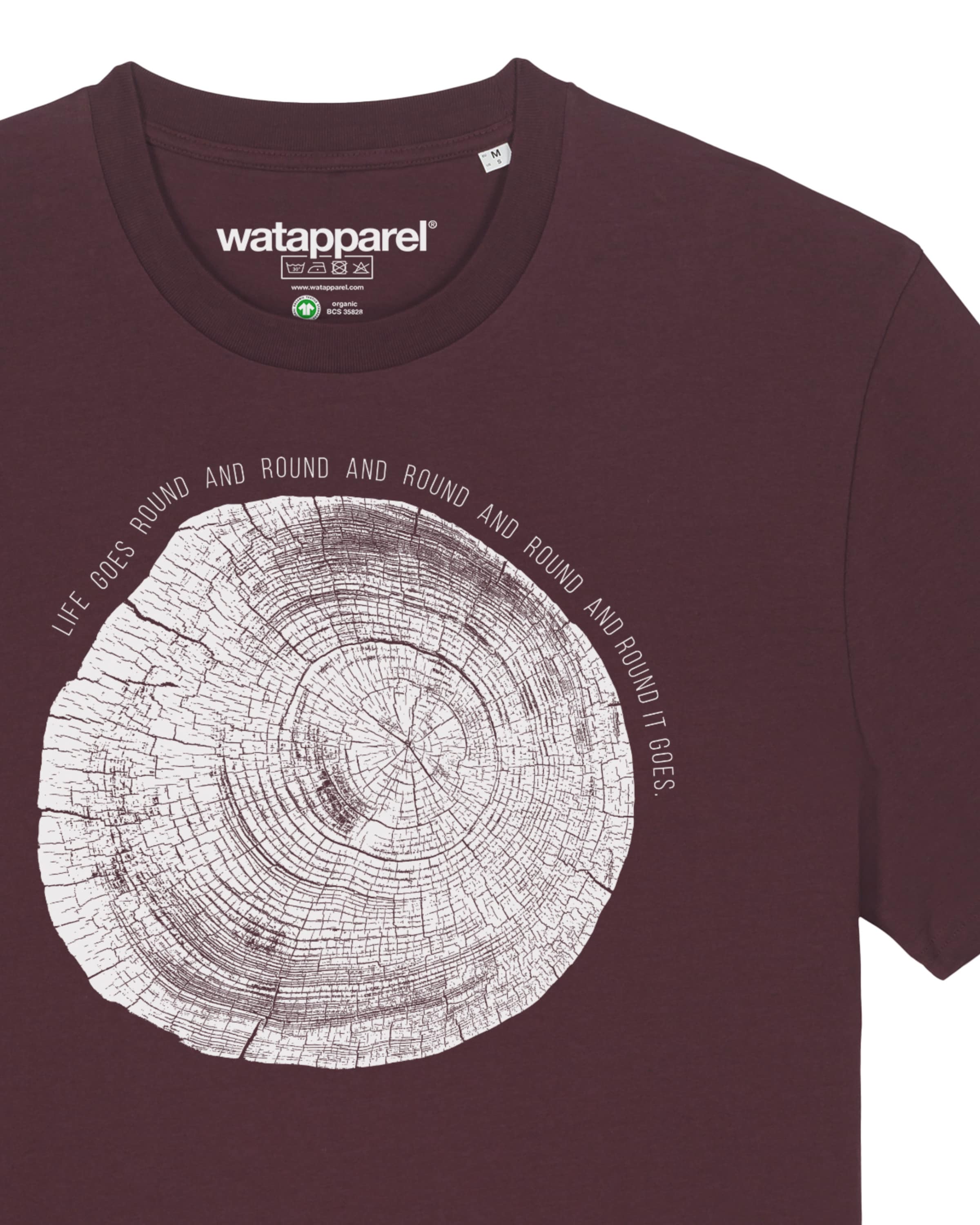Watapparel T-Shirt ' Baumscheibe ' in Rot
