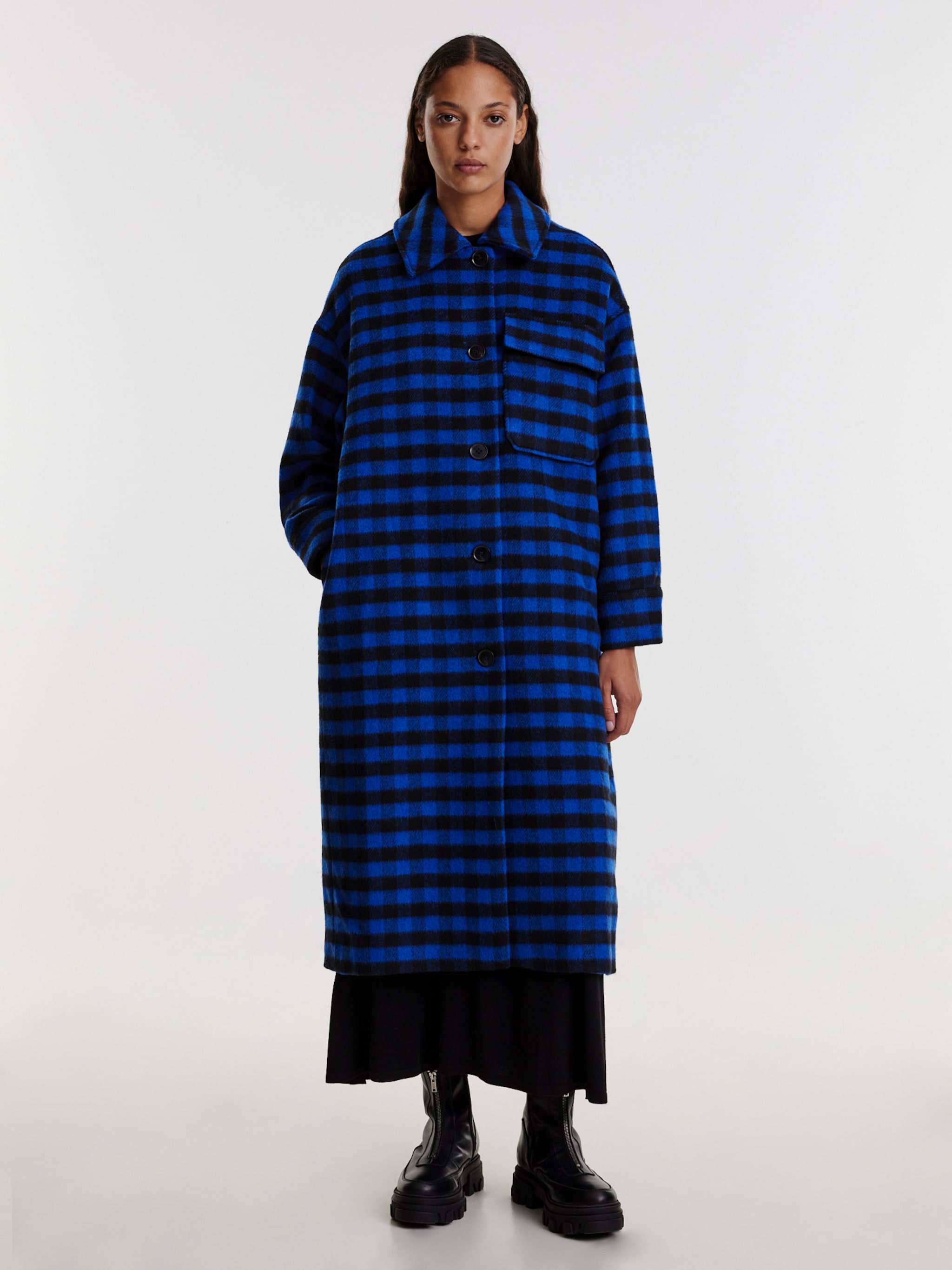 EDITED Produits Manteau mi-saison 'Tamilla' bleu