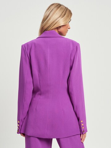 Tussah Blazer 'AMBER' in Purple: back