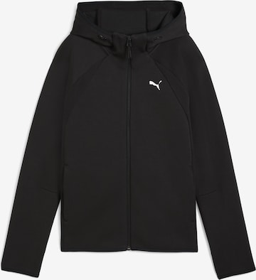 Veste de survêtement 'EvoStripe' PUMA en noir : devant