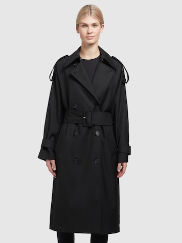 khujo Between-Seasons Coat in Black: front