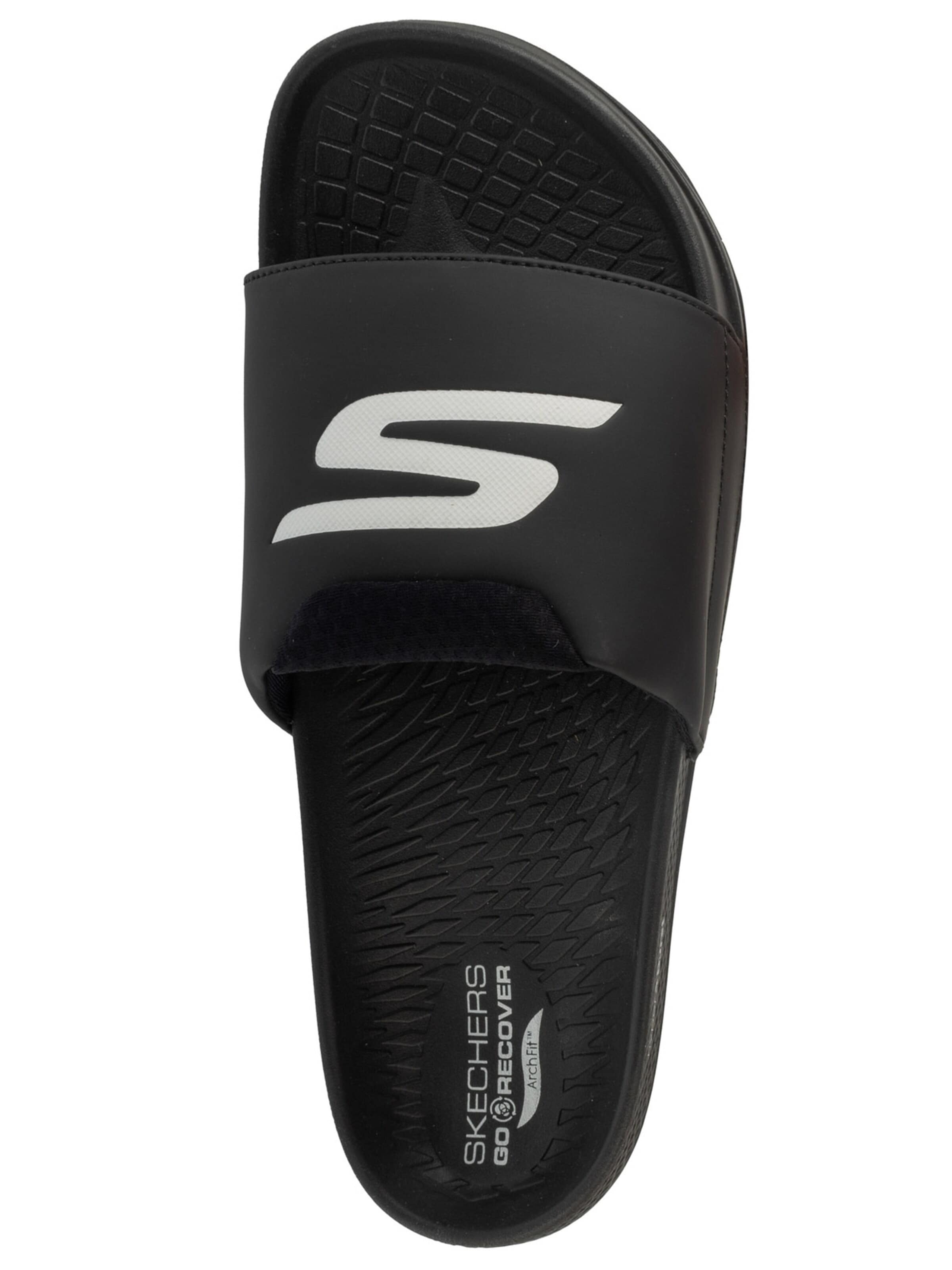 SKECHERS Strand-/badschoen 'Skechers Arch Fit Hyper Slide' in Zwart