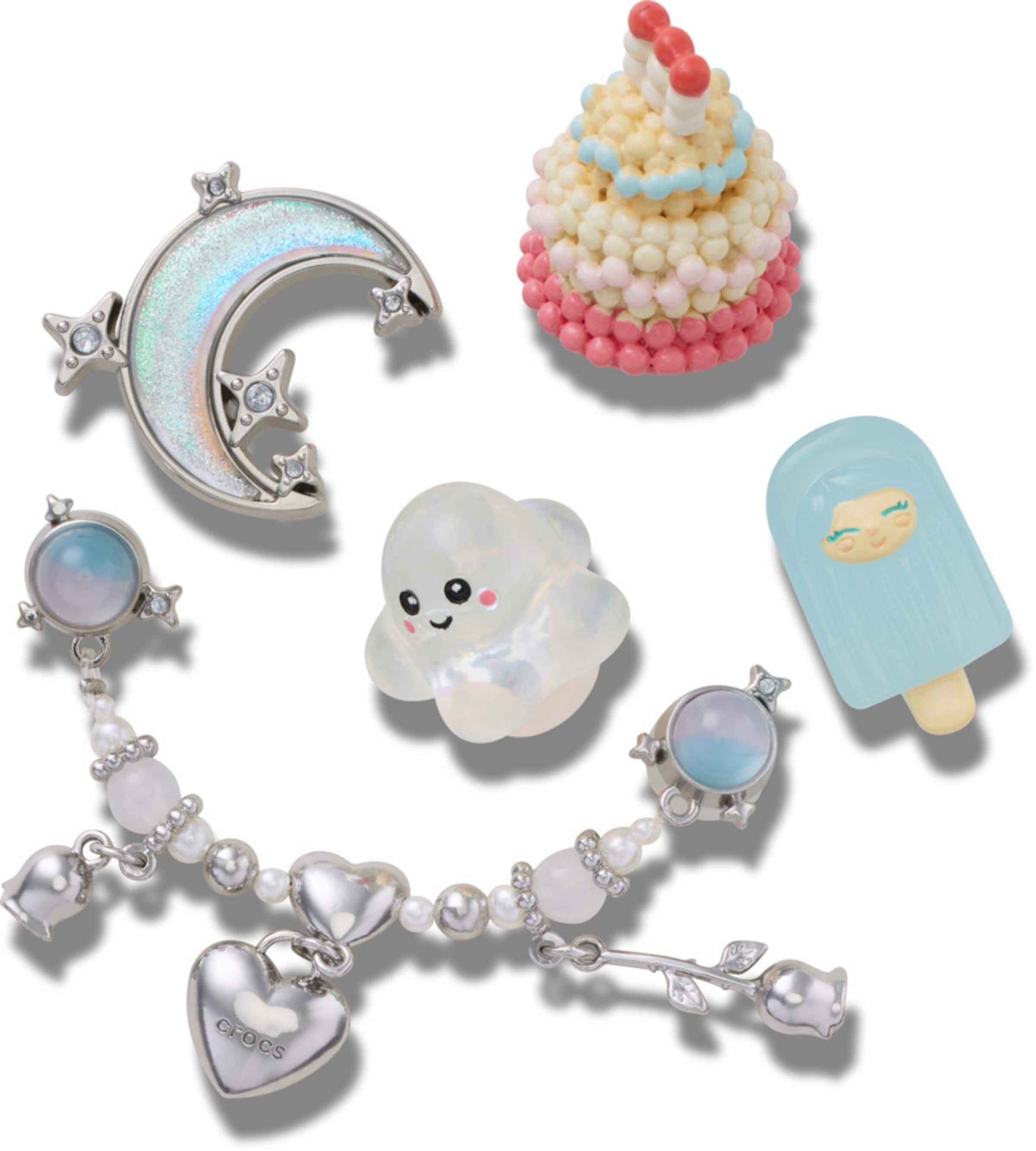 Crocs Shoe Accessories in Silver