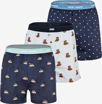Boxer di Happy Shorts in blu: frontale