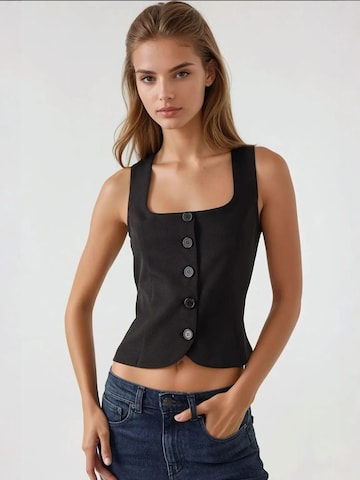 Hiccup Gilet in Zwart: voorkant