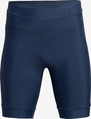 4F - Slimfit Calças de desporto em azul: frente