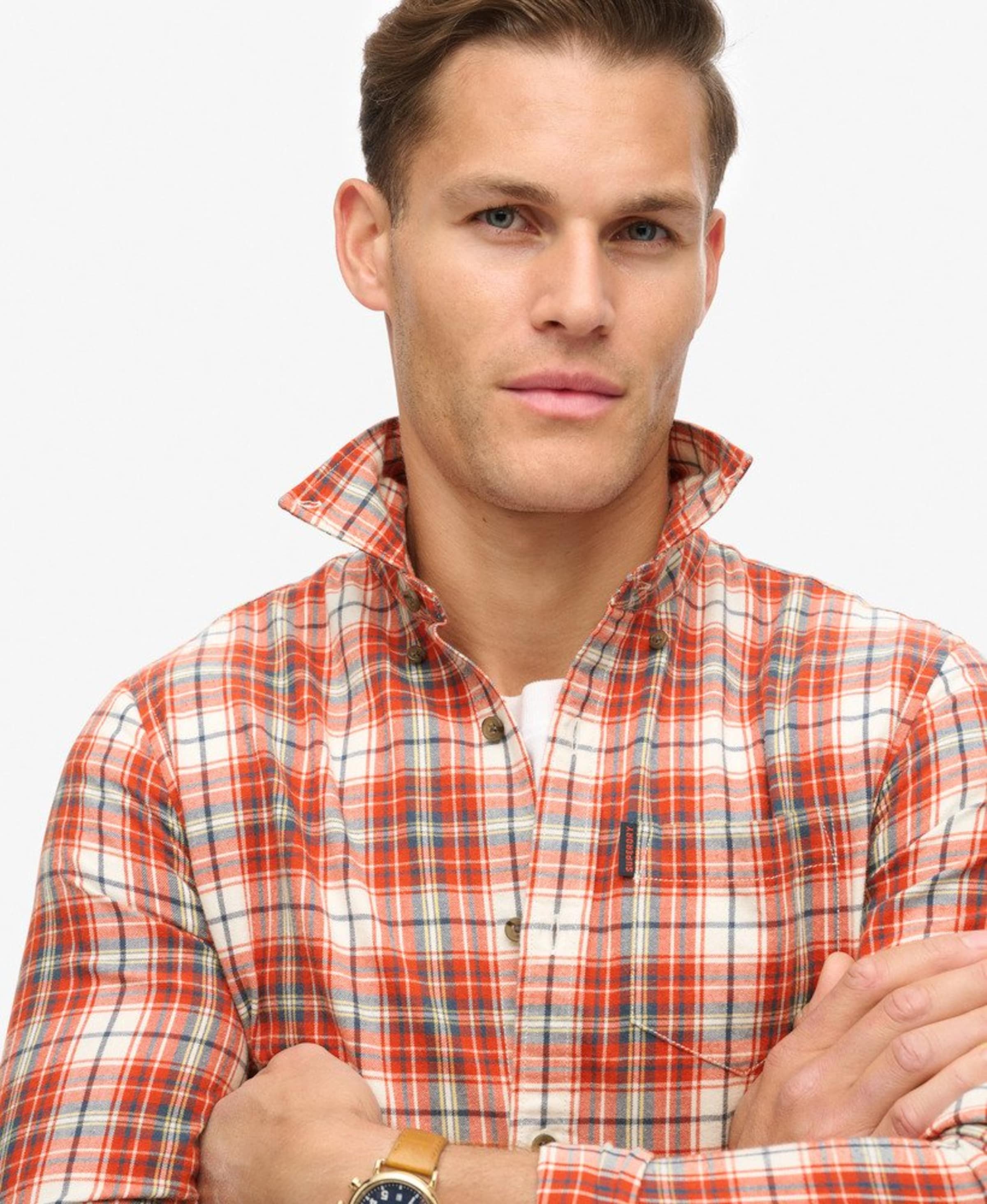 Superdry & Co Regular fit Button Up Shirt in Red
