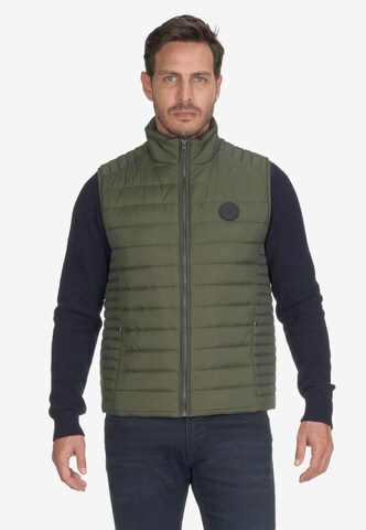 Le Temps Des Cerises Vest 'CROZ' in Green: front