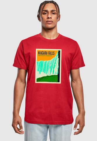 Mister Tee Shirt 'Niagara Falls' in Rood: voorkant