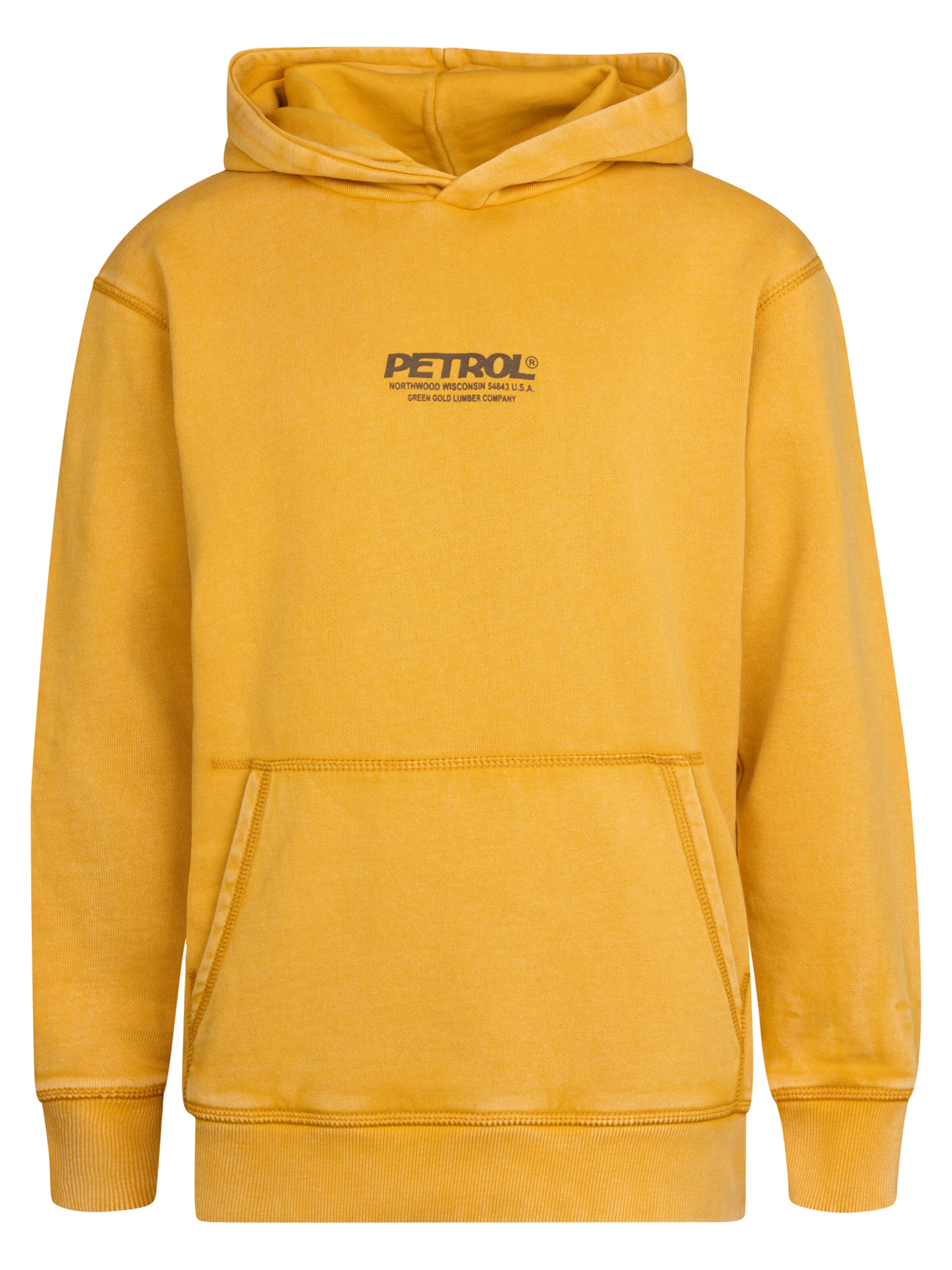 Petrol Industries Sweatshirt 'Klamath' in Geel: voorkant