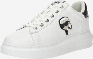 Karl Lagerfeld Låg sneaker i vit: framsida