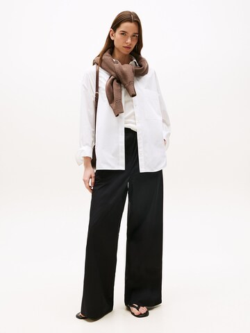 TOMMY HILFIGER Wide leg Broek in Zwart