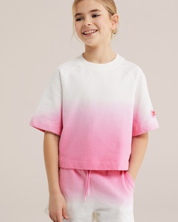 T-Shirt WE Fashion en rose : devant