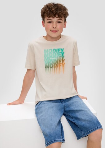 T-Shirt s.Oliver en beige : devant