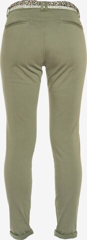 Le Temps Des Cerises Skinny Pants 'DYLI' in Green