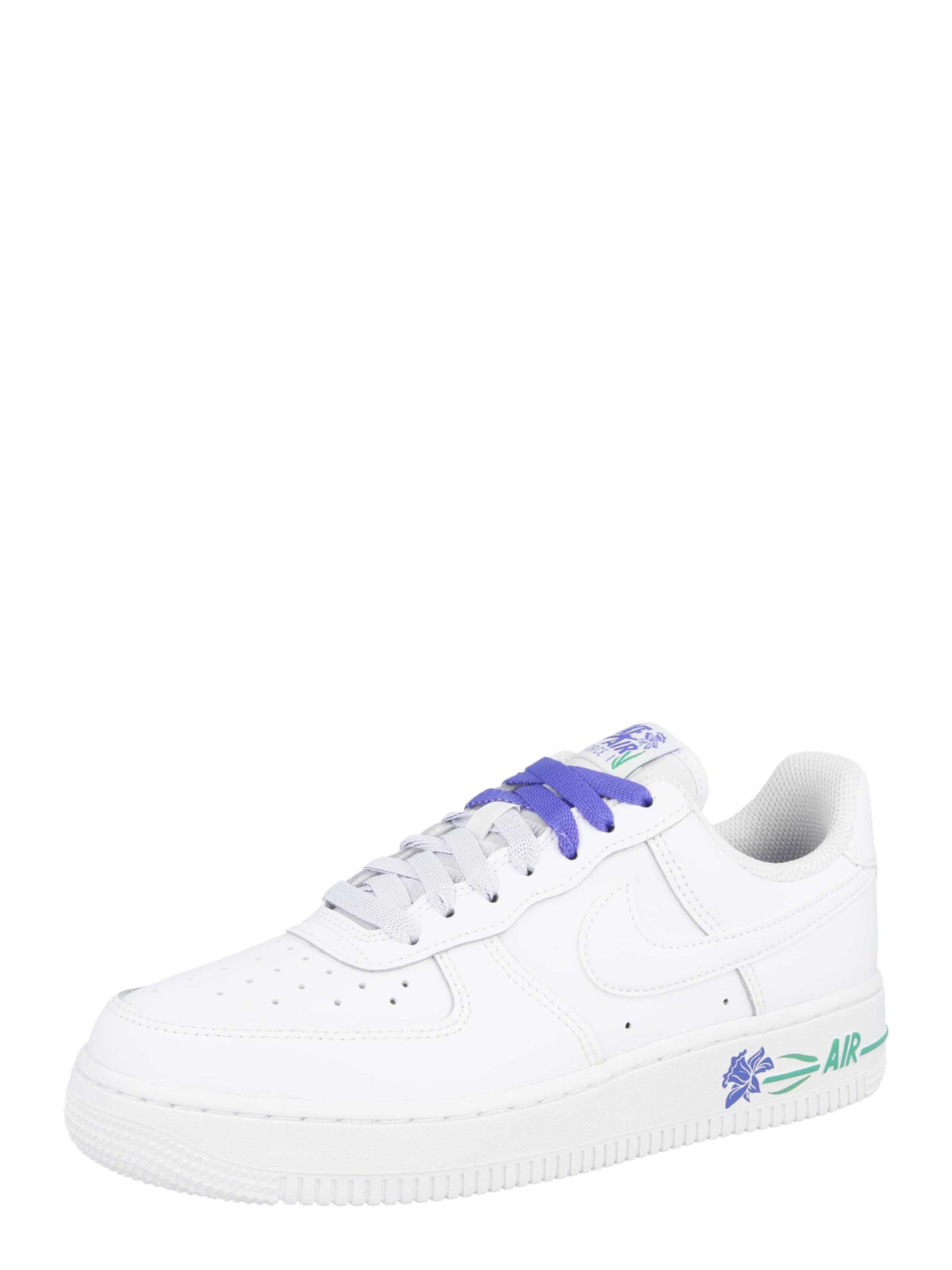 Nike Sportswear Tenisky 'Air Force 1 '07' ve velikosti 36 - zelená / fialkově modrá / bílá, Produkt