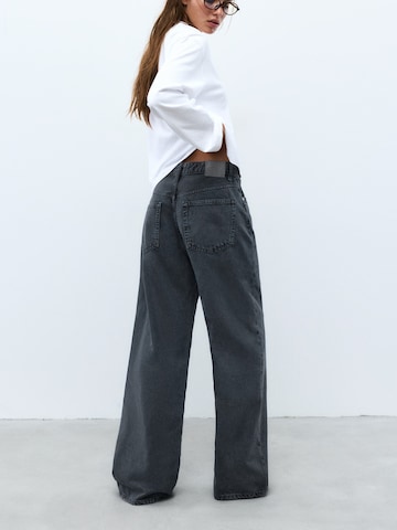 Wide Leg Jean Pull&Bear en bleu