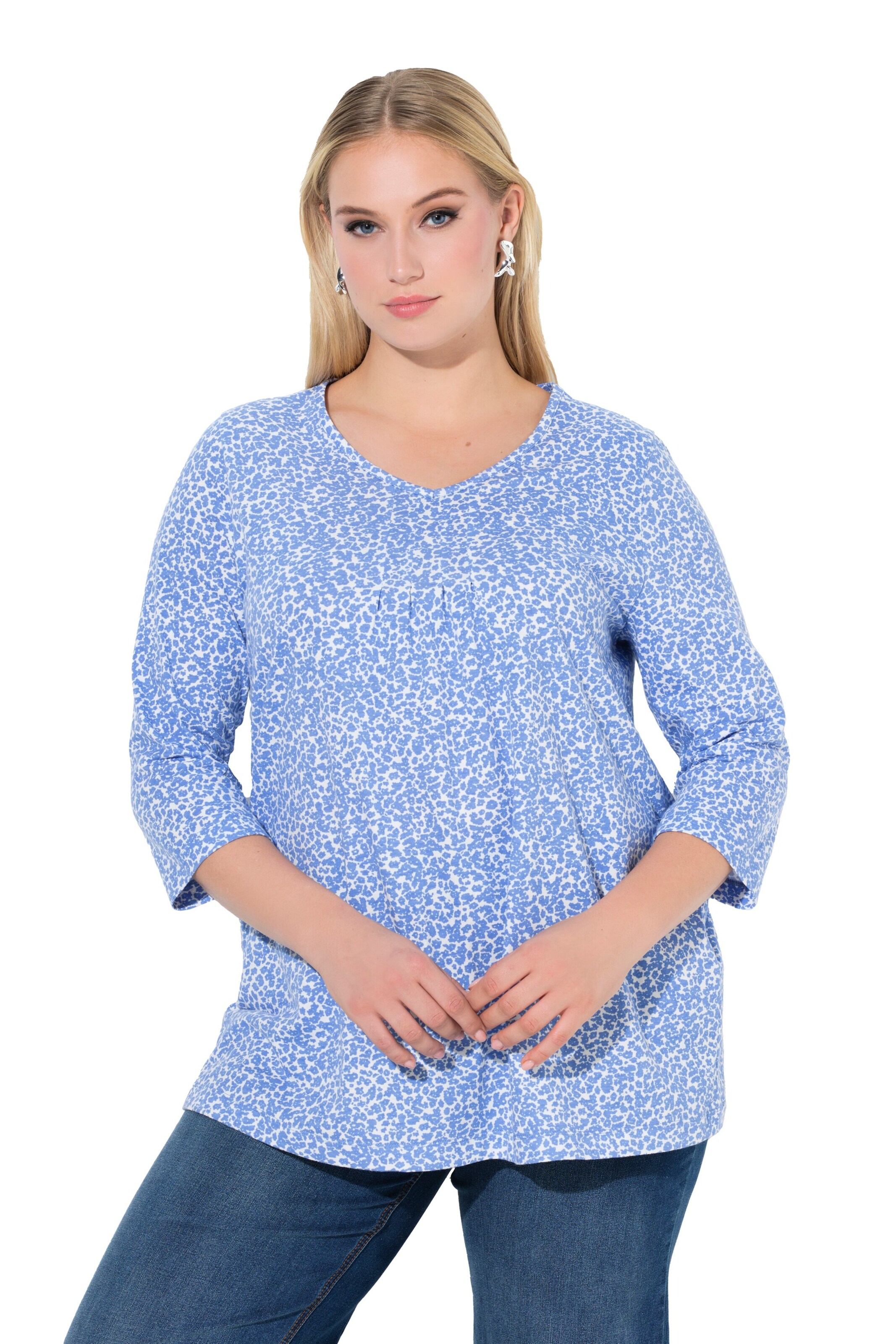 Ulla Popken Bluse in Blau: Vorderseite