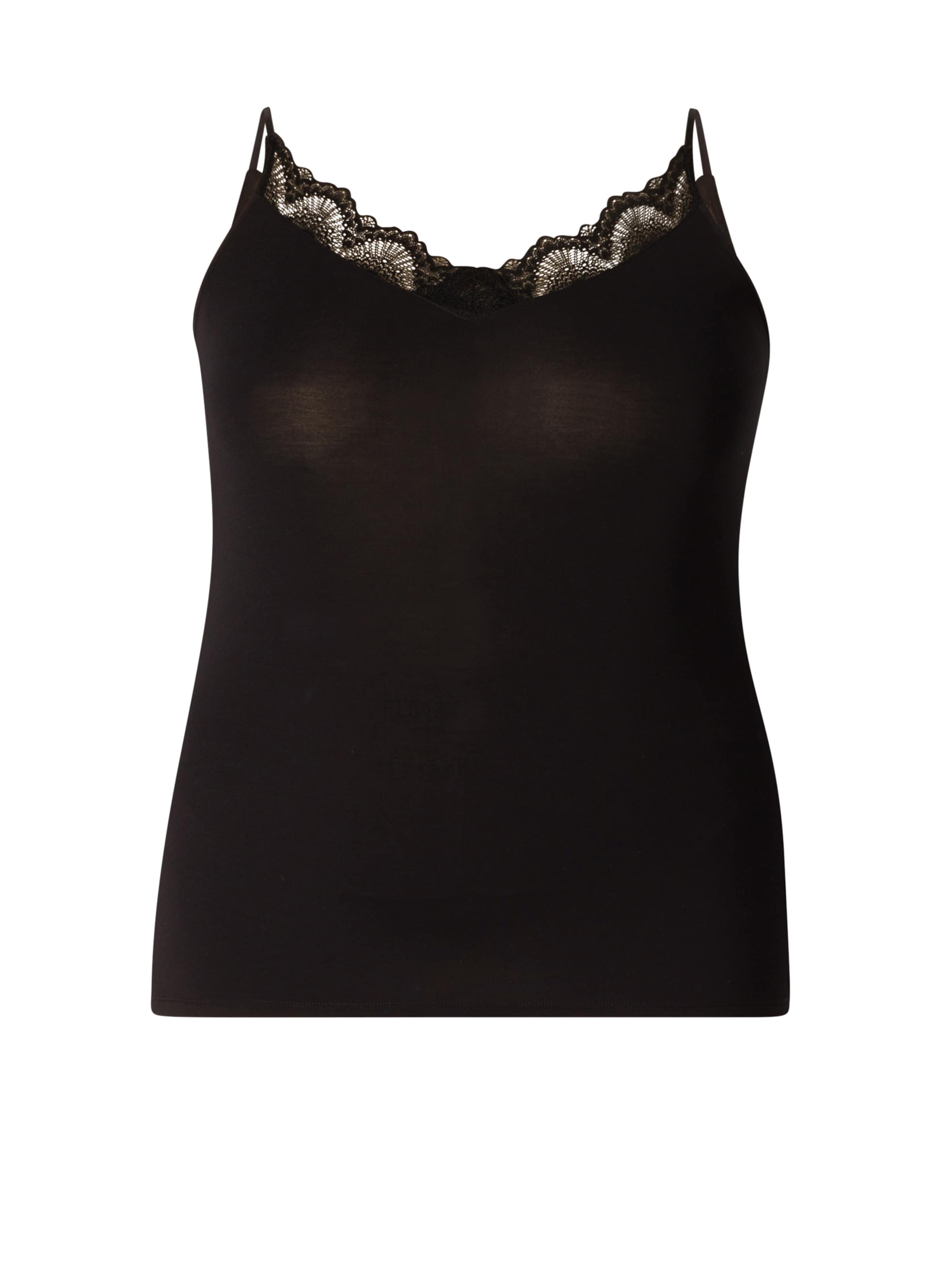 BASE LEVEL CURVY Top in Schwarz: Vorderseite