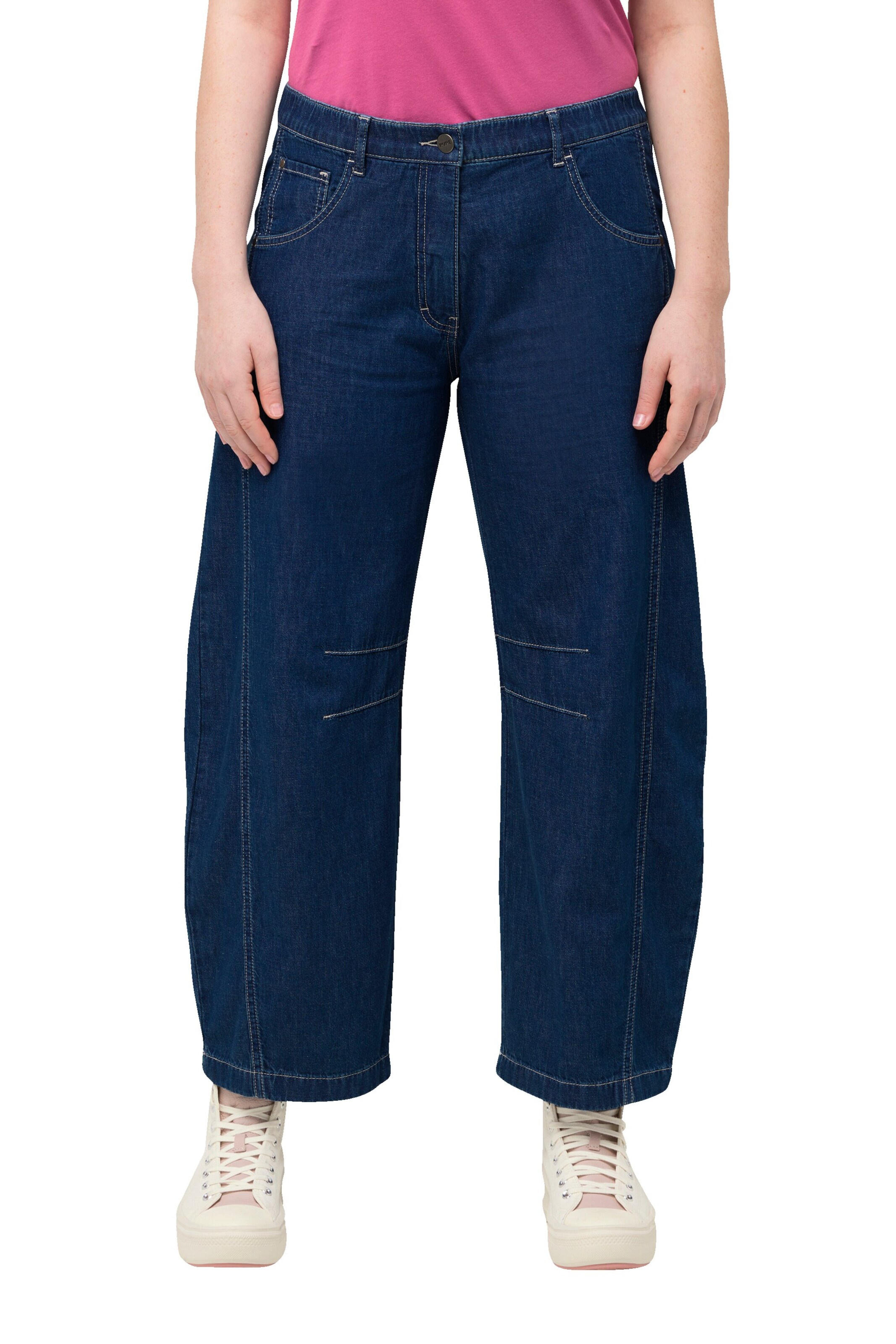 Ulla Popken Loosefit Jeans in Blau: Vorderseite