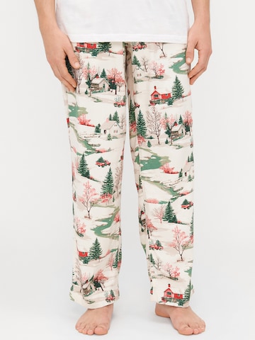Abercrombie & Fitch Pyjamasbyxa i vit: framsida