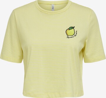 ONLY Shirt 'Fruity' in Geel: voorkant